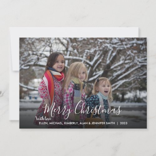 Create your own family photo Merry Christmas Holiday Card