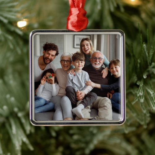 Create Your Own Family Photo Metal Ornament