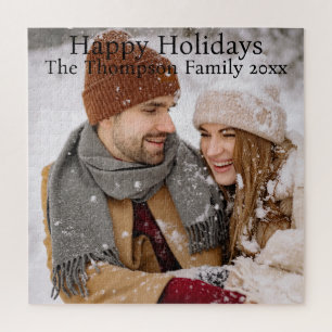 Create your own family photo modern stylish  jigsaw puzzle