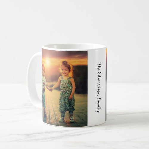 Create your own family photo monogrammed coffee mug