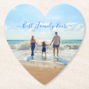 Create Your Own Family Photo Paper Coasters Gift