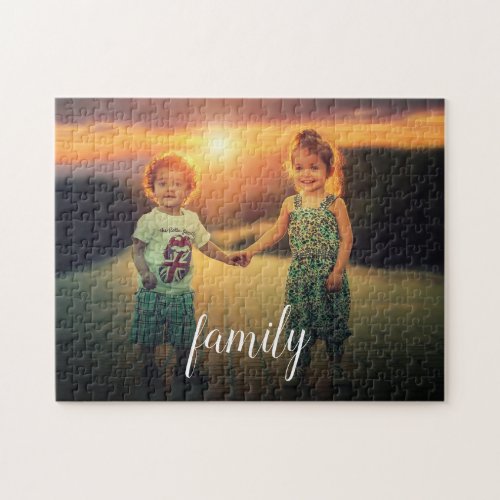 Create your own family photo script jigsaw puzzle