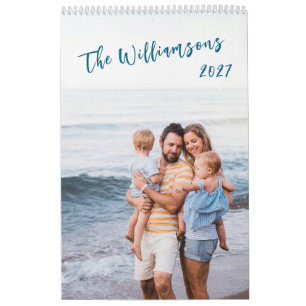 Create Your Own Family Photo Simple Modern 2027 Calendar