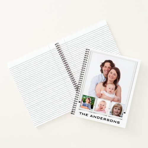 Create Your Own Family Photo Spiral Notebook