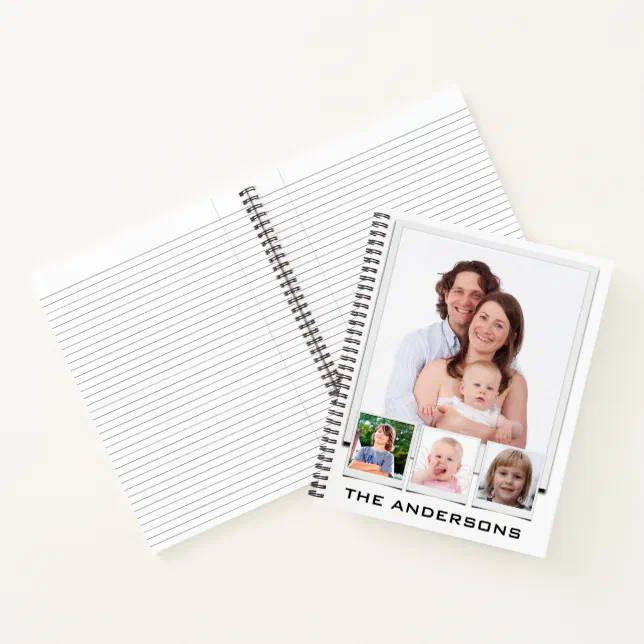 Create Your Own Family Photo Spiral Notebook | Zazzle