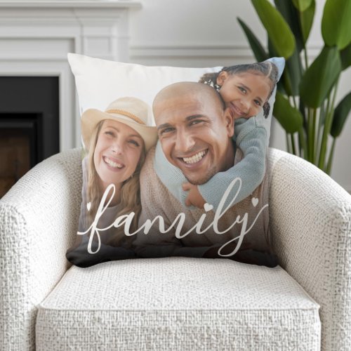 Create Your Own Family Photo Throw Pillow