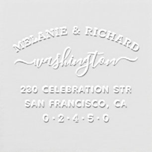 Create Your Own Family Return Address Wedding Embosser