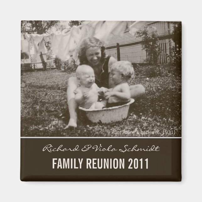 Create Your Own Family Reunion Keepsake Magnet (Front)