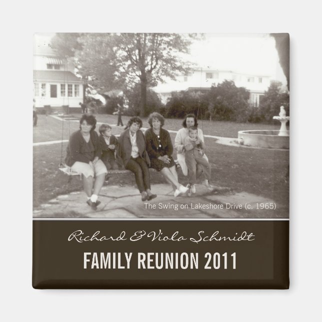 Create Your Own Family Reunion Vintage Style Magnet (Front)