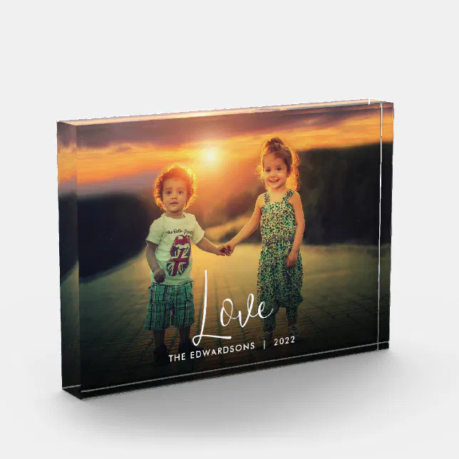 Create your own family script photo block | Zazzle