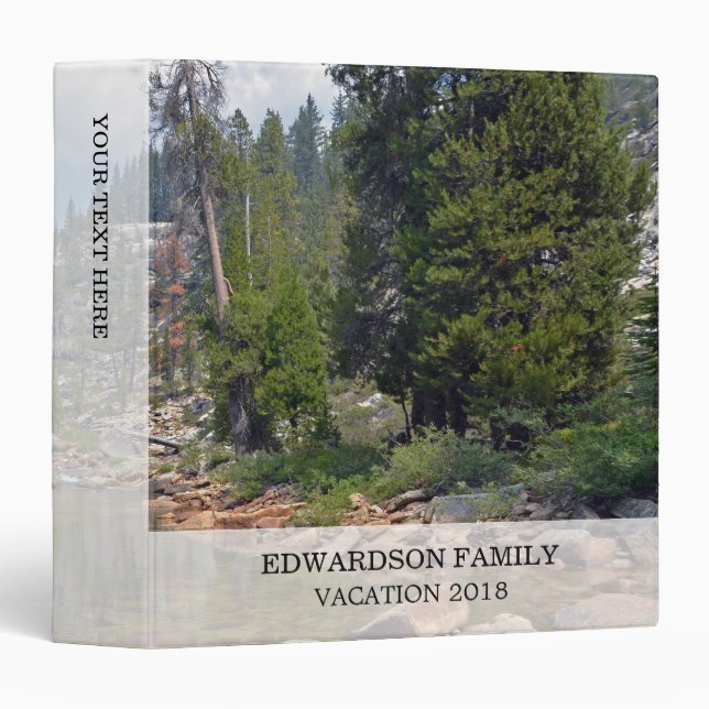 Create your own family travel holiday photo album 3 ring binder (Front/Spine)