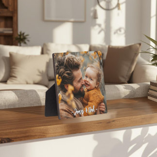 Create your own Father Son Photo Plaque