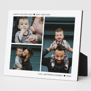Create Your Own Father's Day Best Dad Ever 3 Photo Plaque