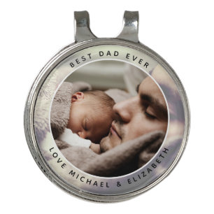 Create Your Own Father's Day Best Dad Ever Photo Golf Hat Clip
