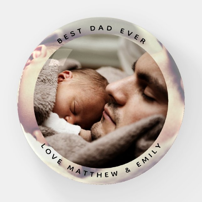 Create Your Own Father's Day Best Dad Ever Photo Paperweight (Front)