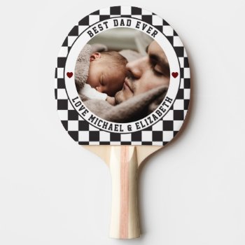 Create Your Own Father's Day Best Dad Ever Photo Ping Pong Paddle by littleteapotdesigns at Zazzle