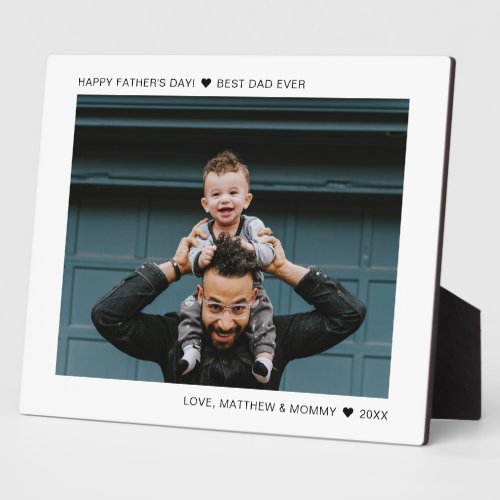 Create Your Own Fathers Day Best Dad Ever Photo Plaque