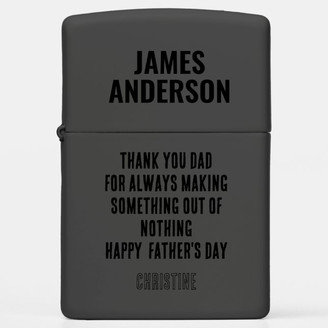 Create Your Own Father's Day Gift Zippo Lighter (Front)
