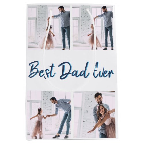 Create Your Own Fathers Day Photo Collage Medium Gift Bag
