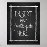 Create-your-own Faux Chalkboard Typography Poster at Zazzle