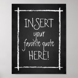 Create-Your-Own Faux Chalkboard Typography Poster