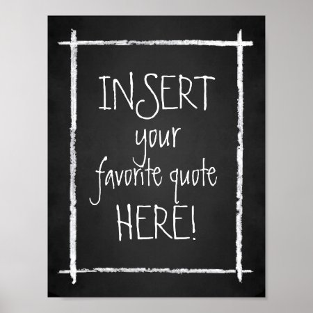 Create-your-own Faux Chalkboard Typography Poster