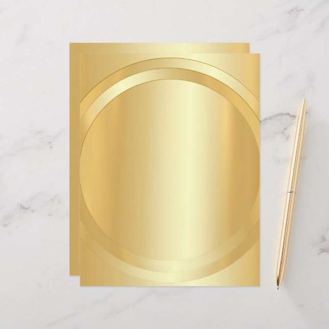 Create Your Own Faux Gold Glamorous Template (Front/Back In Situ)