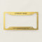 Create Your Own Faux Gold Licence Plate Frame