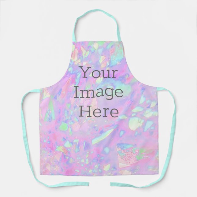 Create Your Own Faux Metallic Iridescent Rainbow Apron (Front)