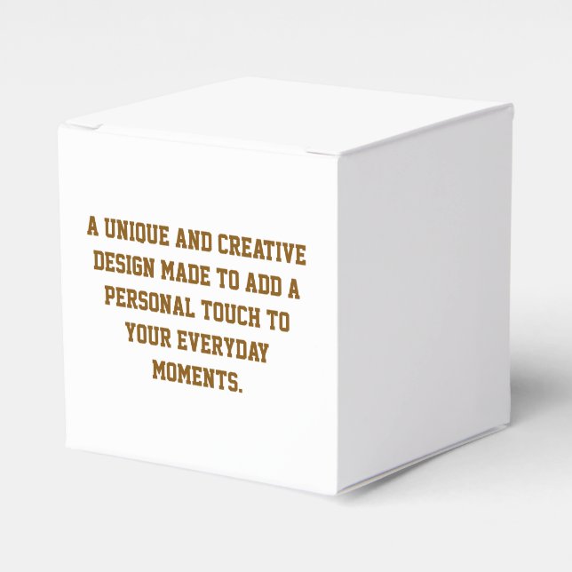 Create Your Own Favor Box (Front Side)