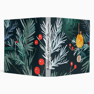 Create Your Own Festive Christmas Pine Needles 3 Ring Binder