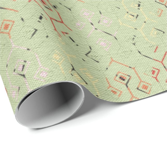 Create Your Own Festive Geometric Pattern Wrapping Paper (Roll Corner)