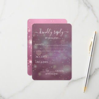 Create Your Own Festive Sparkle Bokeh Background RSVP Card