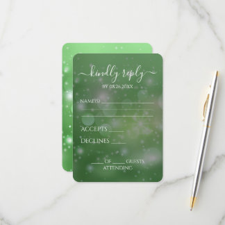 Create Your Own Festive Sparkle Bokeh Background RSVP Card