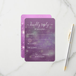 Create Your Own Festive Sparkle Bokeh Background RSVP Card