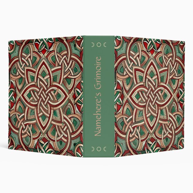 Create Your Own Festive Yule Celtic Knotwork 3 Ring Binder (Background)
