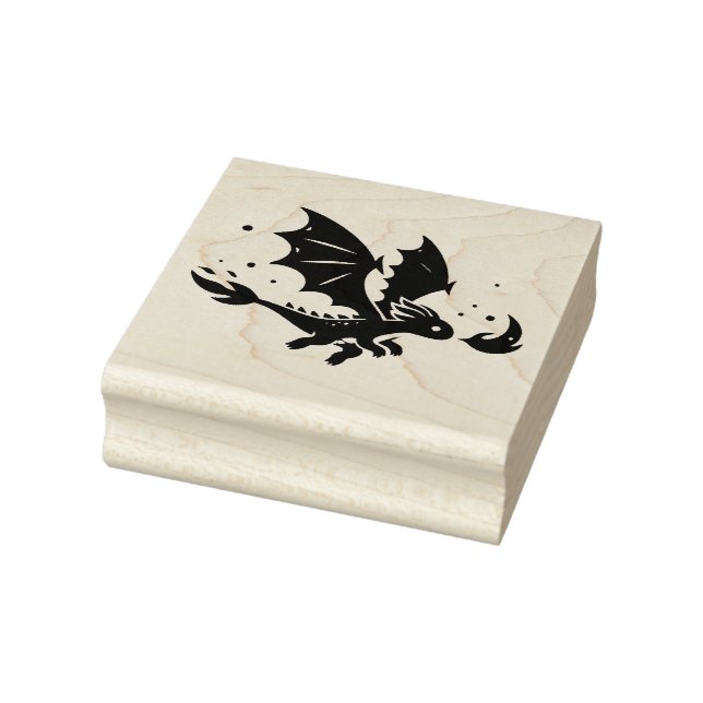 Create Your Own Fierce Fire Dragon Fledgling Rubber Stamp (Stamp)