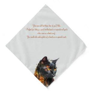 Create Your Own Fiery Black Cat  Bandana