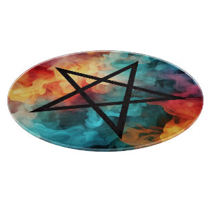 Create Your Own Fiery Jade Alcohol Ink Smoke Cutting Board