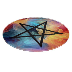 Create Your Own Fiery Sky Alcohol Ink Smoke Cutting Board