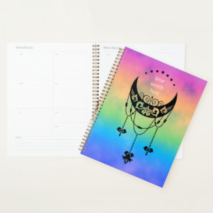 Create Your Own Filigree Boho Moon Silhouette Planner