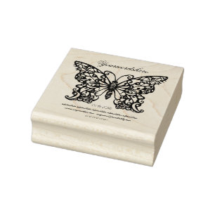 Create Your Own Filigree Lacewings Butterfly Rubber Stamp