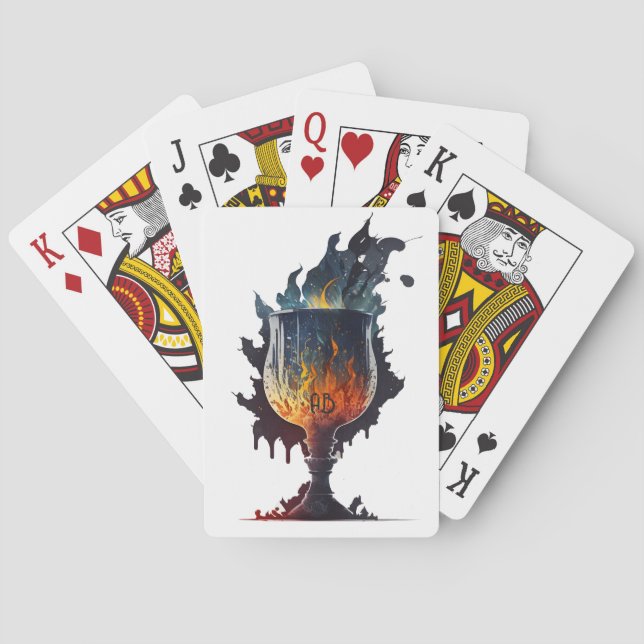Create Your Own Fire Chalice Poker Cards (Back)
