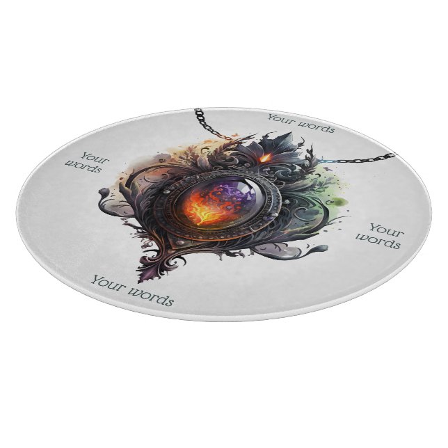 Create Your Own Fire Opal Bejeweled Cutting Board (Corner)