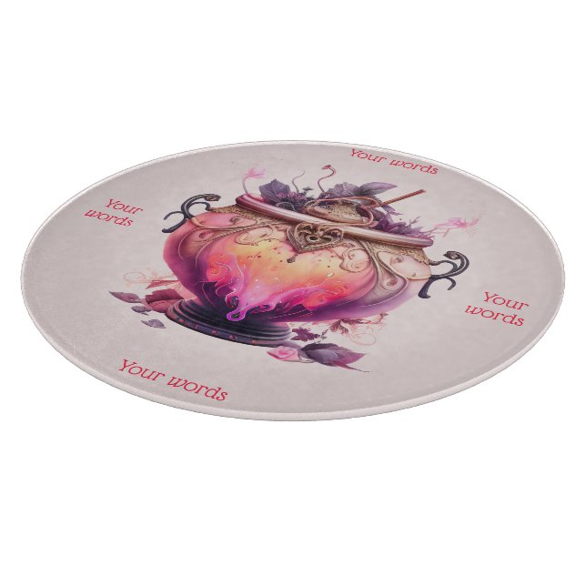 Create Your Own Fire Potion Cauldron Cutting Board (Corner)