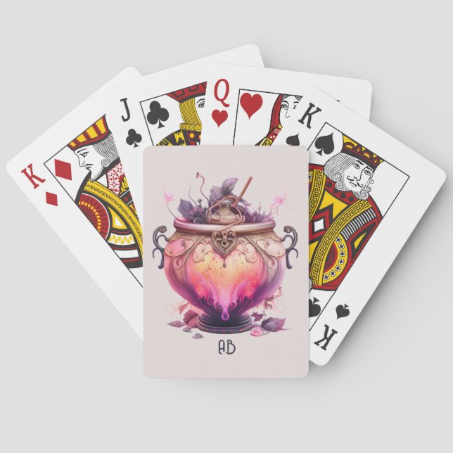 Create Your Own Fire Potion Cauldron Poker Cards (Back)