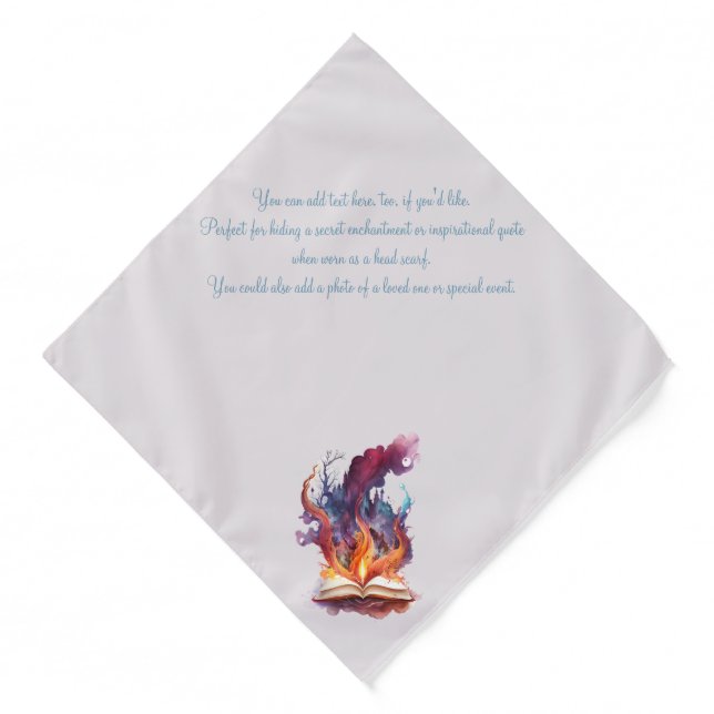 Create Your Own Fire Spell Book Bandana (Front)