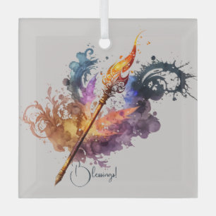 Create Your Own Fire Wand Glass Ornament