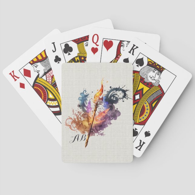 Create Your Own Fire Wand Poker Cards (Back)
