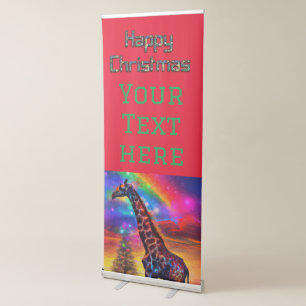 Create Your Own First Christmas Decorated Giraffe  Retractable Banner